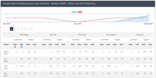 SERP Rankings Report